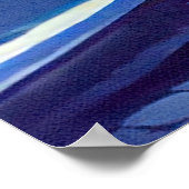 雪の丘、冬のパノラマ ポスター (角)