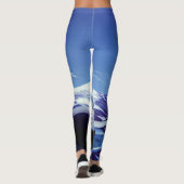 雪の丘、冬のパノラマ レギンス (裏面)