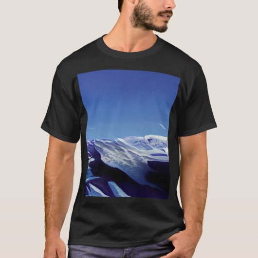 雪の丘、冬のパノラマ Tシャツ (正面)
