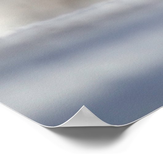 雪の中でかわいい小さな房状のタイマウスの鳥 ポスター (角)