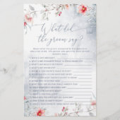 雪の中での愛の花婿は何と言ったブライダルシャワー (正面)