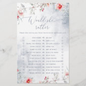 雪の中での愛むしろ彼女はブライダルシャワーゲーム (正面)