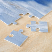 雪の中でふわふわのシベリアのハスキーの子犬 ジグソーパズル (側面)