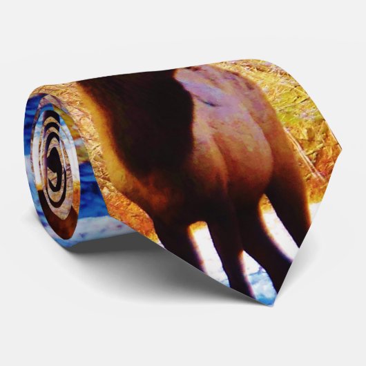 雪の中でエルク ネクタイ (ロール)