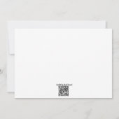 雪の中でキジ – フラットグリーティングカード カード (裏面)