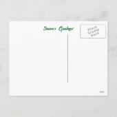 雪の中でクマのクリスマス季節のごあいさつ シーズンポストカード (裏面)