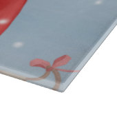 雪の中でクリスマスのプレゼントを贈るベルネーゼ山犬 カッティングボード (角)