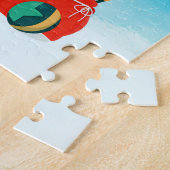 雪の中でクリスマスの贈り物と一緒にパグ ジグソーパズル (側面)