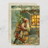 雪の中でクリスマスを迎える旧世界のお父さん|過去記事 シーズンカード (正面/裏面)