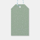 雪の中でクリスマスプレゼントを贈る可愛いペンギン ギフトタグ (裏面)