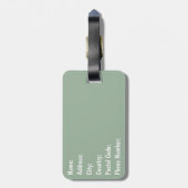 雪の中でクリスマスプレゼントを贈る可愛いペンギン ラゲッジタグ (裏面縦)