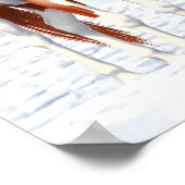 雪の中でクリ絵を描ット・ピント・ソレル・クォーターの馬 ポスター (角)