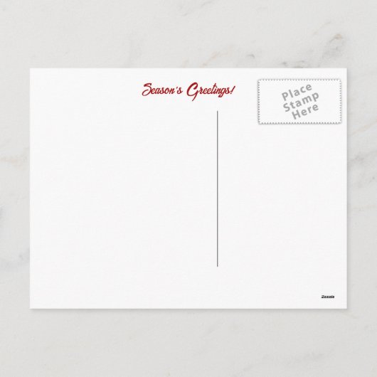 雪の中でシーズンのあいさつクリスマスの白鳥 シーズンポストカード (裏面)