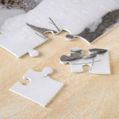 雪の中でティグレスとカッブ ジグソーパズル (側面)