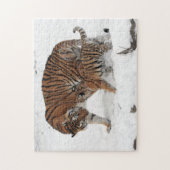 雪の中でティグレスとカッブ ジグソーパズル (縦)