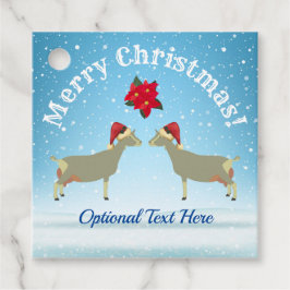 雪の中でトゲンブルク乳製品ヤギのクリスマス フェイバータグ