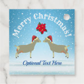 雪の中でトゲンブルク乳製品ヤギのクリスマス フェイバータグ (裏面)