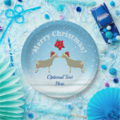 雪の中でトゲンブルク乳製品ヤギのクリスマス ペーパープレート (パーティー)