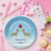 雪の中でトゲンブルク乳製品ヤギのクリスマス ペーパープレート (パーティー)