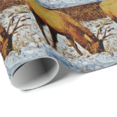 雪の中でブル・エルク。 ラッピングペーパー (ロールコーナー)