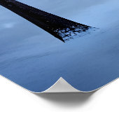 雪の中でムース | AIアートポスター ポスター (角)