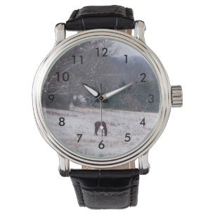 雪の中で一人で 腕時計