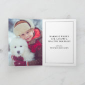 雪の中で休むスノーシューうさぎ シーズンカード (内部)