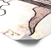 雪の中で冬の愛の鳥白黒 ポスター (角)