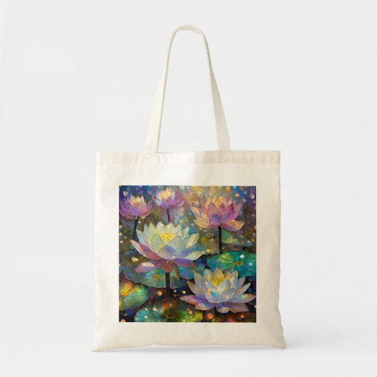 雪の中で咲く上品な蓮の花 トートバッグ (正面)