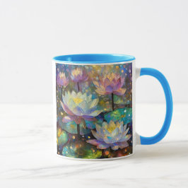 雪の中で咲く上品な蓮の花 マグカップ