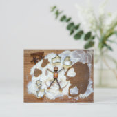 雪の中で天使としてコーン小人 – クリスマス ポストカード (スタンド正面)