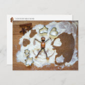 雪の中で天使としてコーン小人 – クリスマス ポストカード (正面/裏面)