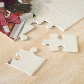 雪の中で子どもそりヴィンテージクリスマス ジグソーパズル (側面)