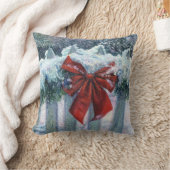 雪の中で弓を引く クッション (ブランケット)