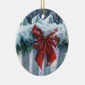 「雪の中で弓」オーナメント セラミックオーナメント (右)