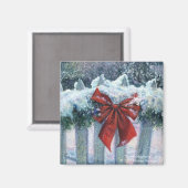 「雪の中で弓」磁石 マグネット (正面/裏面)