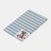 雪の中で愛らしいボクサーの子犬 ポストイット (アングル)