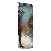 雪の中で杖のコルソ犬 タンブラー (回転右)