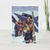 雪の中で歌う シーズンカード (正面)