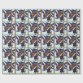 雪の中で歌う ラッピングペーパー (フラット)