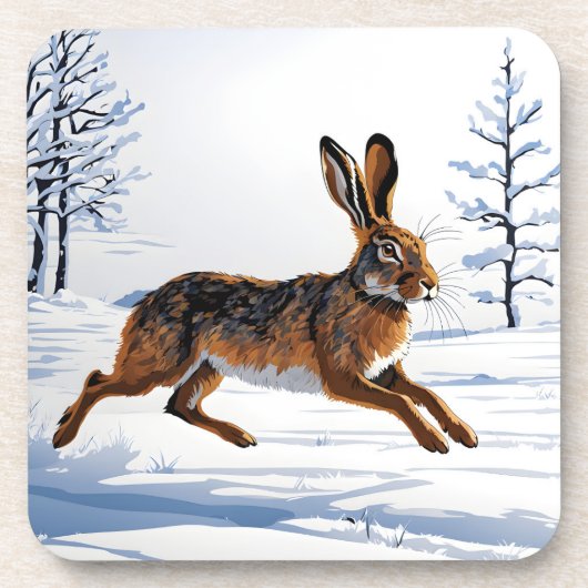 雪の中で無限のウサギの自由 コースター (正面)