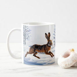 雪の中で無限のウサギの自由 コーヒーマグカップ