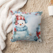 雪の中で独自のプレゼントを作成する クッション (ブランケット)