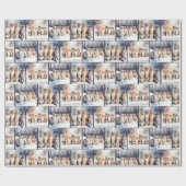 雪の中で猫を水で溶かす ラッピングペーパー (フラット)