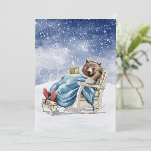 雪の中で眠るクマ (スタンド正面)