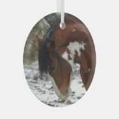 雪の中で突出する ガラスオーナメント (正面右)