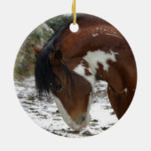 雪の中で突出する セラミックオーナメント (裏面)