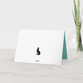 雪の中で美しい森林の動物の鹿 カード (裏面)