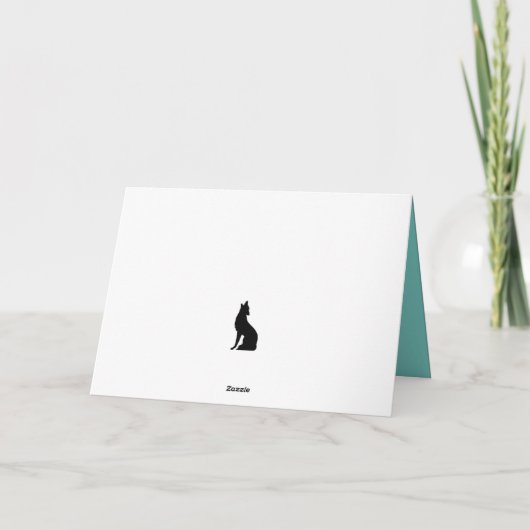 雪の中で美しい森林の動物の鹿 カード (裏面)