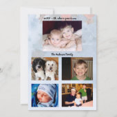 雪の中で赤カニのリンゴの果実～フォトホリデーカード 招待状 (裏面)